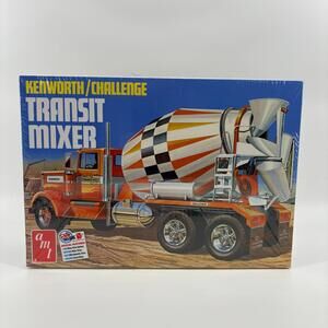 Sealed '22 AMT Round2 Kenworth/Challenge Transit Mixer 1/25 Scale Model AMT1215